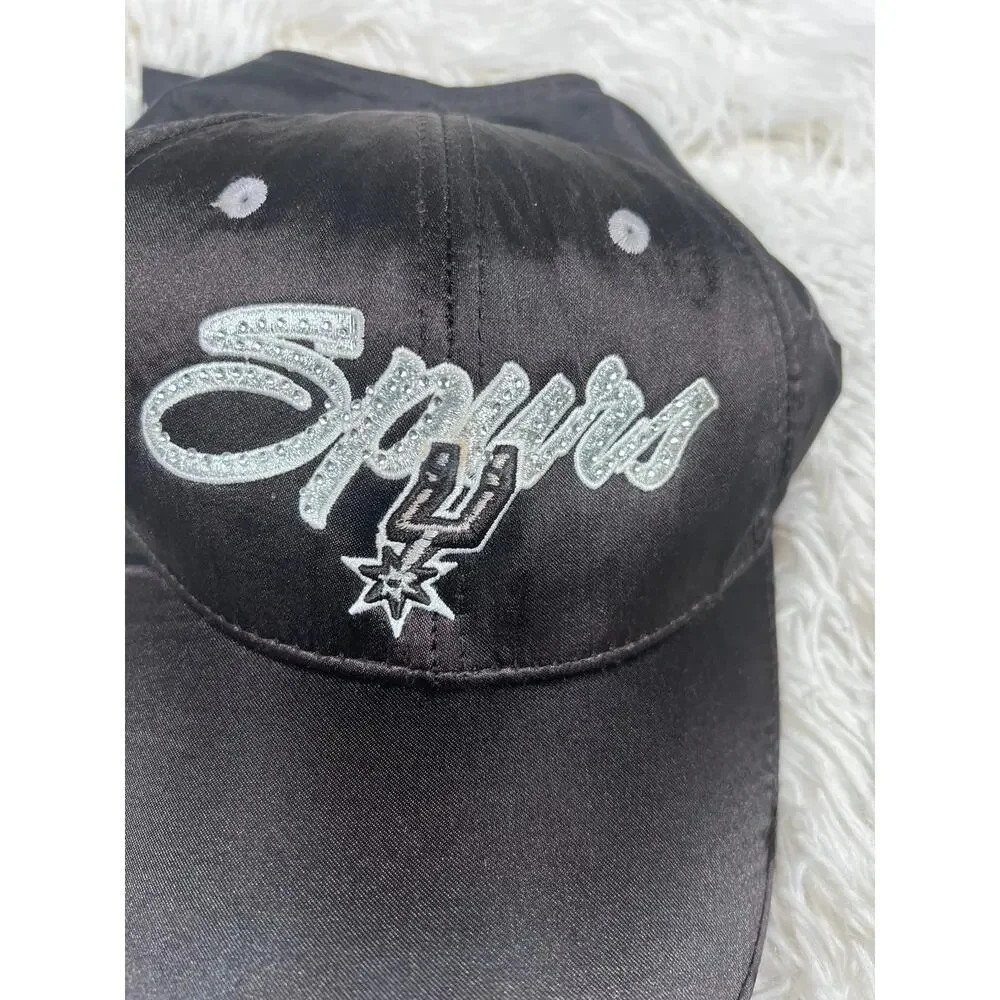 San Antonio Spurs Hat Cap Strap Back One Size NBA Basketball Script Adidas Mens